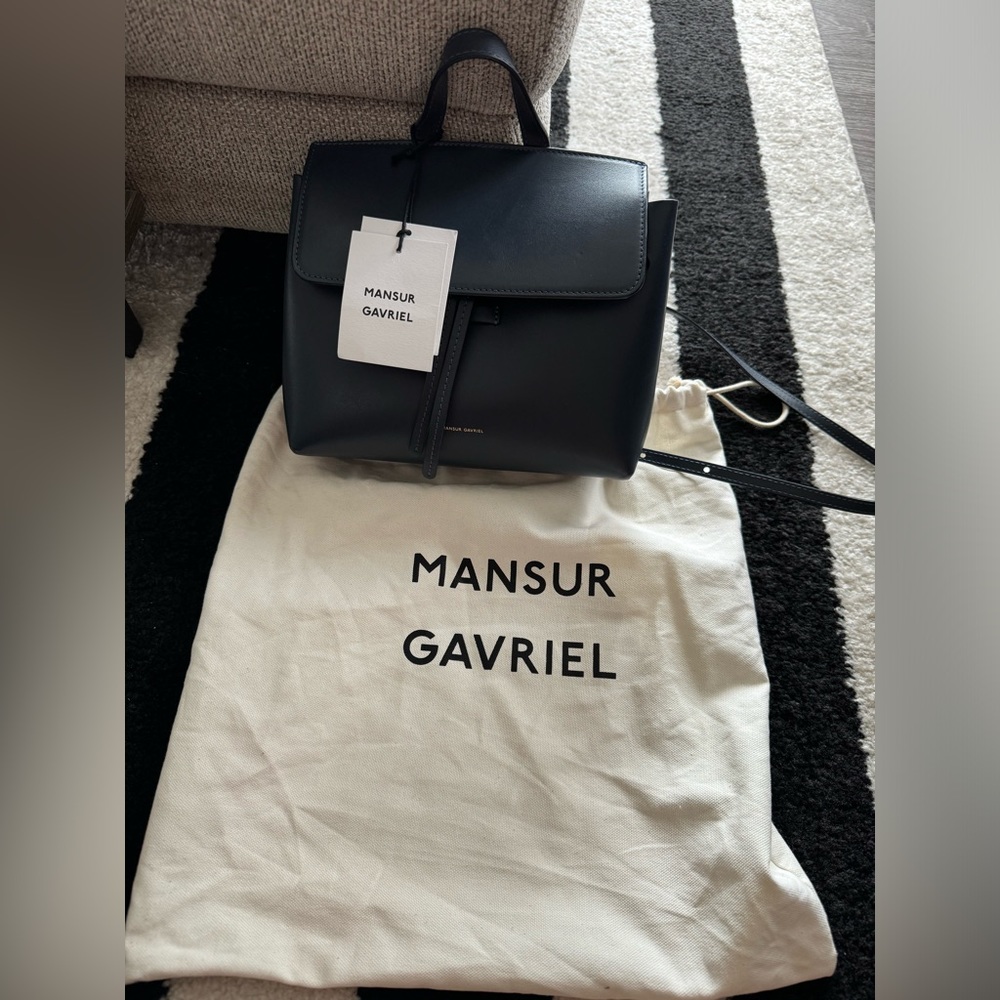Mansur Gavriel Mini Soft Lady Bag in Navy - Picture 3 of 10